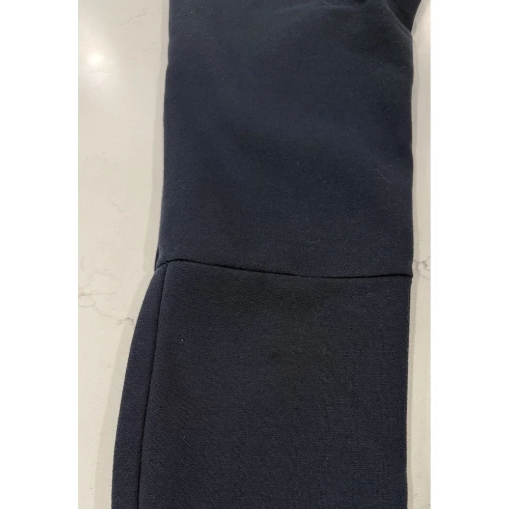 Adidas Tapered Sweatpants Fleece Lined Navy Blue Men's Size Small Zip at Ankle